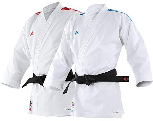 adidas Karate Anzug Adilight Weiß / Blau-170