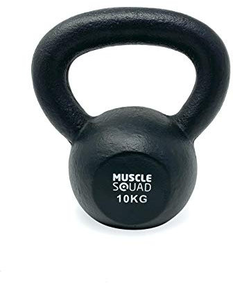 MuscleSquad Cast Iron Kettlebell 10kg - Kettlebell Weights Workout Equipment For Home Or Gym Use…