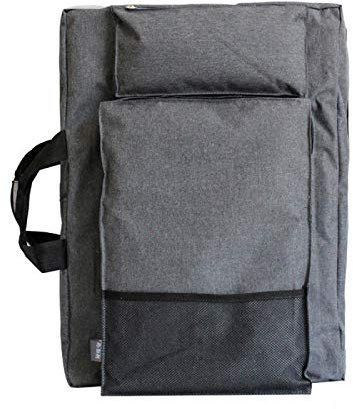 HOMDREAM Zeichentasche 4K Zeichentasche Mit Großer Kapazität Zeichenbrett Tasche Wasserdichter Faltbarer Kunst Zeichentasche Sketch Drawing Bag,Grey