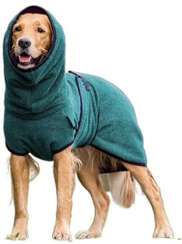 Hunde-Bademantel, Handtuch, Bademantel, Haustier-Bademantel, trocknender Mantel, saugfähiges Handtuch for große, mittelgroße und kleine Hunde, super warme Nachtwäsche (Color : Blue, Size : XXL)