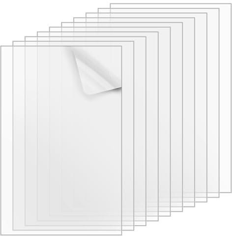 10 Stk Acrylglas Platte A4 297 x 210mm Plexiglasscheibe Klar Transparente Organische Acrylglas 1mm Acrylplatten Kunststoffplatte Acrylplatte Acrylscheibe Plexiglasplatte Plastikscheibe Acrylic Board