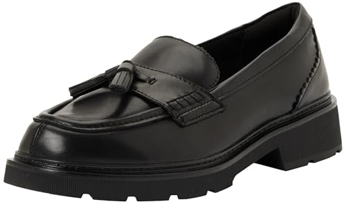 Clarks Lauryl Tassel Womens Black Leather, 5.5