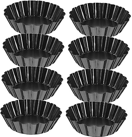 Didiseaon 8pezzi Stampi Per Crostate Mini Con Rimovibile Teglie Da Forno Per Dolci e Mousse Materiali Per Cottura Uniforme