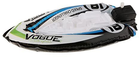 Kids Inflatable Wind Up Speedboat Boat Pool Bath Toy Random Color