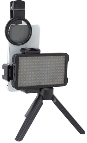 Fockety 2400K-6400K Fotografifyllningsljus med Batteri med Stor Kapacitet, Trådlöst Påfyllningsljus för Telefon, Påfyllningsljus med 52 Mm CPL-linsfilter för Fotografering, Selfieljus för
