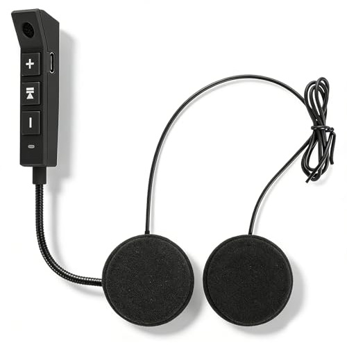 Casco Moto Bluetooth Cuffia con Bluetooth 5.0 EDR Senza Fili Mani Libere con Risposta Automatica alle Chiamate Cuffie per Casco ad Alta Qualità del Suono Cuffia Bluetooth per Casco con 48 Ore