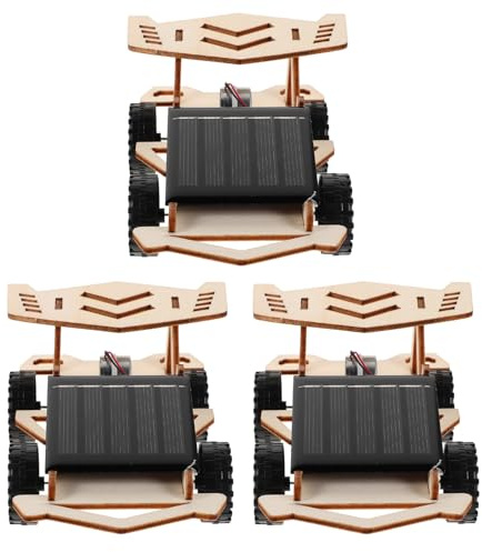 MUSISALY Kit de Construcción Energía Solar para Niños de Automóviles Solares y Materiales de Madera y Plástico Fácil Montaje para Experimentos Educativos Stem