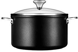 LE CREUSET TNSP3100-24 Gehärtete Antihaftbeschichtung Pro 1,8 l Suppentopf mit Glasdeckel Antihaft-Kochgeschirr, Aluminium, Grau