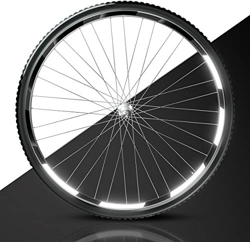 Blackshell® Reflektoren Aufkleber - passgenaues Fahrrad Aufkleber Set für 27,5 28 und 29 Zoll Felgen - Fahrrad Felgen Aufkleber, Reflektoren Fahrrad in schwarz