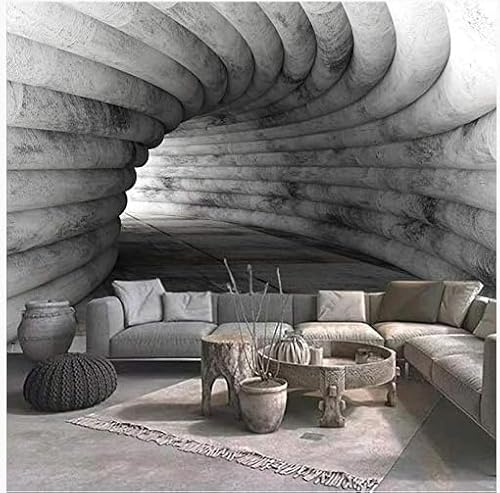 Time Tunnel Wall Mural Decal, Abstract Style Peel and Stick Self-Adhesive Wallpaper Removable Large Sticker Foil Print Picture,for Living Room Wall Deco,200X140cm/79 Wx55 H