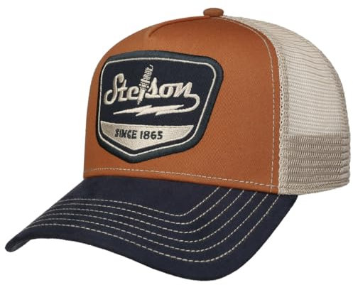 Stetson Spark Plug Trucker Cap - Mehrfarbige Baseballkappe - Meshcap-Design - Basecap mit Snapback-Verschluss - Für Herren - Frühjahr/Sommer dunkelblau One Size Small