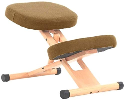 ZENFEKU Ergonomischer Fitnessstuhl, Verdickung, Korrektur der Kyphose, Schutz der Wirbelsäule, Ergonomie, Schmerzen im unteren Rücken, orthopädischer Kniehocker, verstellbar