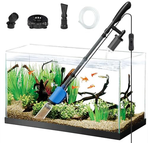 HEKIWAY Fischtankreiniger mit automatischem Wasserwechsel, Sandwaschanlage und Pinsel für Dünger