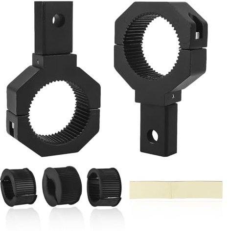 Chelhead Support de montage universel pour lampe de travail adaptés aux tubes ronds de 2.5 cm à 5 cm Support rotatif en aluminium pour moto support de phare additionnel (lot de 2)