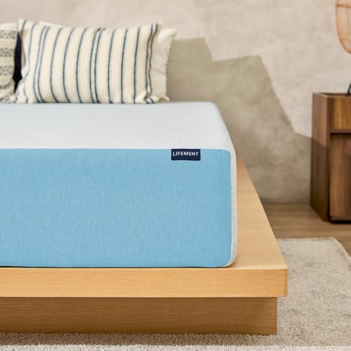 LIFEMENT Queen 10 Inch Cooling Gel Memory Foam Mattress in a Box | Medium Firmness, Fiberglass Free, CertiPUR-US & Oeko-TEX Certified Foam, 80''L x 60''W