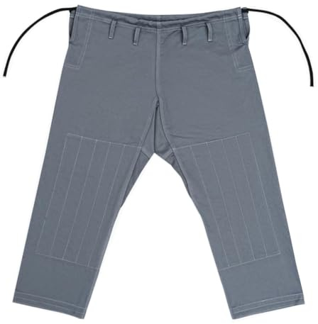 FANCYPUMPKIN Lightweight Brazilian Jiu Jitsu Bottoms BJJ Gi Training Clothing Pants BJJ Jiu Jitsu-A2 Grey