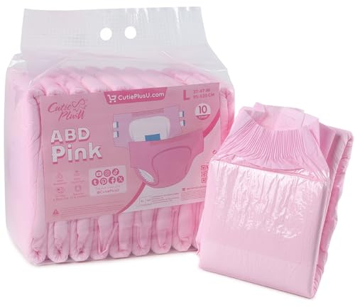 CutiePlusU Vuxenblöjor Blöjor mot Läckage för Natten | 10 st Engångsinkontinensbyxor | Diskreta med Hög Absorptionsförmåga - Rosa(XL 110-158CM)