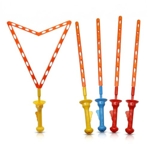 Lot de 4 Jouets à Bulles, Baguettes à Bulles de 45, 7 cm pour Enfants, Baguette géante en Forme d'épée avec Grandes et Petites pour Jardin, Cour, Plage, extérieur, Couleur aléatoire