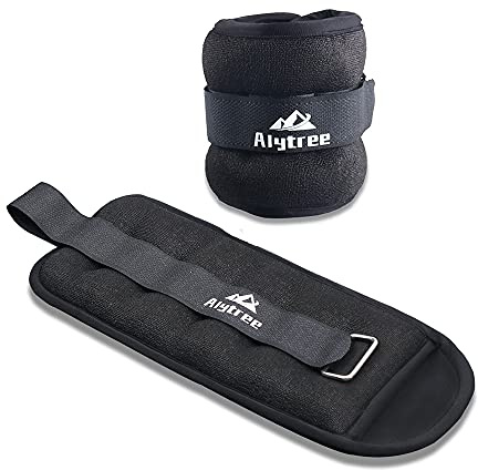 Alyoen Poids cheville, lot de 2 (0,5 kg x 2/1 kg x 2/5 kg x 2) Poids pour les jambes et les bras, manchettes lestées pour le fitness, l'exercice physique, la course à pied, le jogging, le yoga