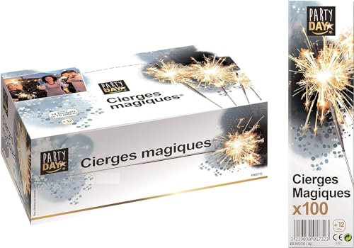 Lot de 100 Cierges magiques XXL - 25/30 CM - 70 secondes - Cat F1