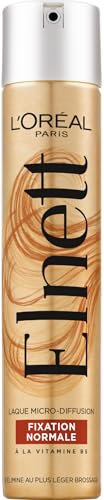 L'Oréal Paris - Laque Fixation Normale - Tenue Longue Durée 24H Indétectable - Maintien Souple Sans Résidus - Nouvelle Formule - Enrichi en Vitamine B5 - Elnett Satin - 300 ml