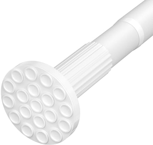 AIZESI Gardinenstange ohne Bohren 128-327cm Ø32mm Duschstange (Weiß)