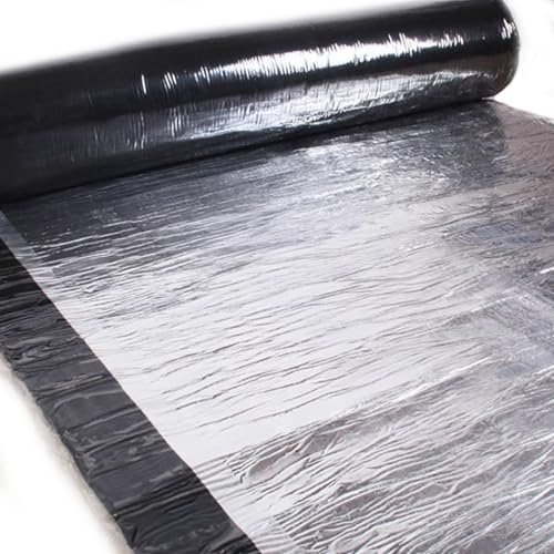 Cinta de Aluminio Impermeable, Tela Asfáltica Autoadhesiva Tejado, Rollo Bituminoso Reparación Adhesiva para Terraza Techos Goteras Grietas(60x400cm)