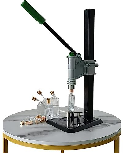 Perfume Capping Machine, Stainless Steel Manual Capping Machine, Height Adjustable Design, Suitable For 13-15mm Spray Bottles, Essential Oil Perfume Bottle Sealing Equipment