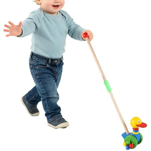 Carrello di apprendimento per bambini, gioco educativo a forma di animale, giocattolo educativo per bambini con asta, per interni ed esterni, , cortile, casa, camera da , soggiorno