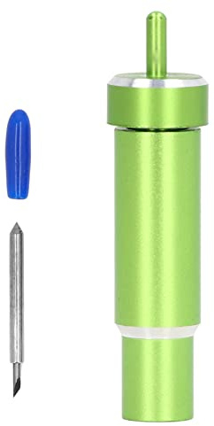Garosa Knivsats med Limmad Tyg, Aluminiumhus Finpunktsskärblad, Volfram Kobolt Titan 60 Grader för Tygskärning Quiltning Sömnad för Maker Utforska (Grön)