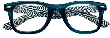 Occhiali da Lettura Zippo, Realizzati con Montatura dalle Linee Morbide, Ideale per Uomo e Donna, Diottria +1.50, Color Blu, Aste Rigate