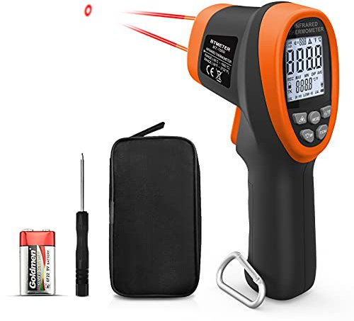 BTMETER BT-1500 Thermomètre infrarouge, pyromètre sans contact, D : S 30:1, thermomètre laser, de -58 ℉ à 2732 ℉ (-50 °C ~ 1500 °C), pistolet de température infrarouge numérique pour l'industrie HVAC