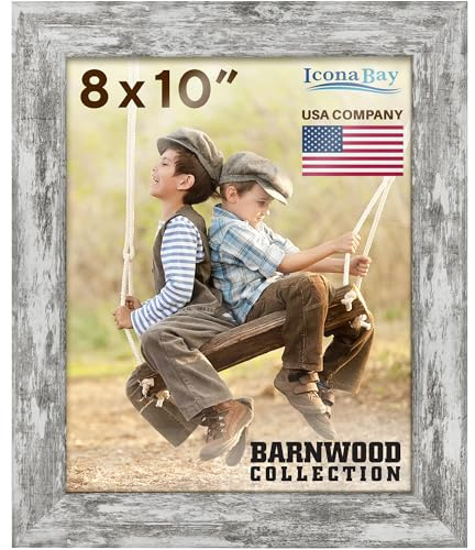 Icona Bay 8x10 Pony Gray Picture Frame - Barnwood Collection