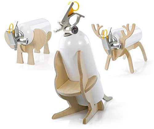 EXTINGUA Estintore Casa Omologato ABF 1 kg Estintore Schiuma Presa Antipanico Regalo Uomo Donna per Uso Domestico, Cucina, Auto, Barca, Mini Estintore per Interni, 1 pz