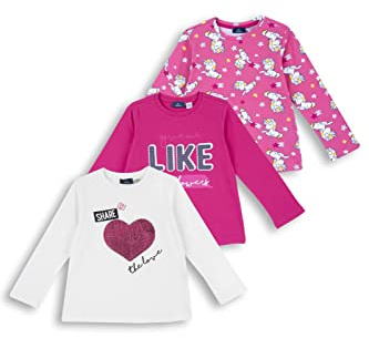 Chicco, Set T-Shirt Manica Lunga in Cotone, Maglietta Bambina, Designed in Italy