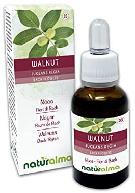 Walnut ou Noyer (Juglans regia) Remèdes floraux Naturalma - Gouttes 30 ml - Extrait liquide sans alcool - Essences florales - Vegan et sans alcool
