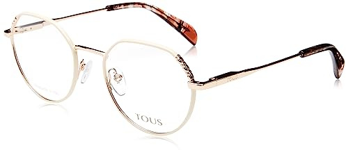 TOUS GAFAS DE VISTA VTO451 COLOR SHINY ROSE GOLD W/BEIGE PARTS PARA MUJER TALLA 50/135/20
