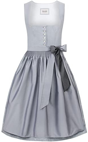 Stockerpoint Damen Audrey Midi Dirndl, hellgrau, 36