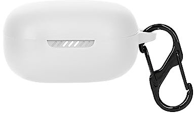 kwmobile Hülle kompatibel mit JBL Live Pro 2 TWS Kopfhörer - Silikon Schutzhülle Etui Case Cover Schoner in Weiß