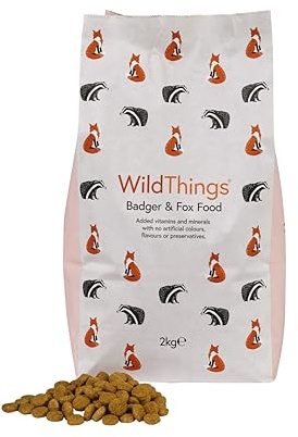 WildThings Badger & Fox Food - With Added Vitamins & Minerals, Delicious & Crunchy Texture, Promotes Good Dental Health (2kg)