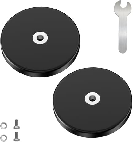 Newpop Imanes Potentes, 43 mm de Diámetro Iman Neodimio, Imán con Ojal con Rosca Interior M4, Fuerza de Sujeción de 8.5kg Iman Redondo, Imanes Recubiertos Fuertes de Goma Antideslizante