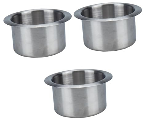 ULTECHNOVO 3pezzi Portabicchiere Acciaio Inossidabile Per Auto e Camper Supporto Stabile Per Tazze Leggero e Facile Da Usare Per Barche e Sofà