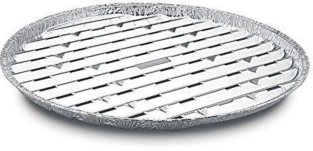 VEPATIM 30 Alu-Grillpfannen Grillschalen BBQ rund ALU Ø 34cm mehrfach verwendbar