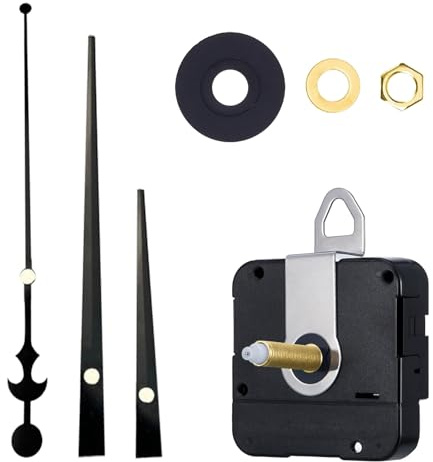 Uhrwerk für wanduhr lautlos, Lautloses Quarz Uhrwerk, DIY Silent Quartz Movement, Geräuschloses Uhrwerk Set Ideal für Basteluhr, Kreuzstichuhren, for Wall Clock with Hands DIY Clock Replacement Parts