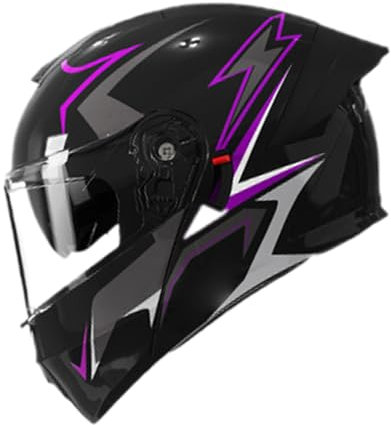 Grande casco da moto, casco integrale, doppia visiera, equipaggiamento di protezione aerodinamico, comodo e compatto, equipaggiamento di sicurezza per uomini che guidano moto sportive motocross