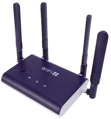 Jectse Router WiFi 6, 4G CPE LTE 300MBPS, 802.11b G N, Router Wireless con Slot della Scheda SIM, 4 Antenne, Supporta Fino a 32 Dispositivi, Imposta Facile