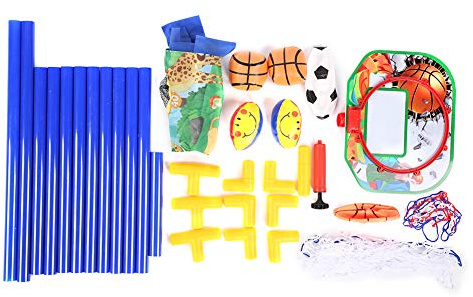 Portería de fútbol para niños Soporte de Baloncesto Mini Juguete para Deportes al Aire Combinación 3 en 1 Juego de Ejercicios para Varios Jugadores para niños Material de Nailon