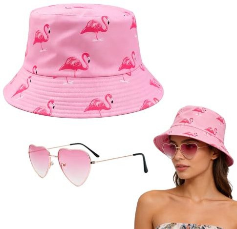 Crunier Chapeau De Pêcheur Pliable Femme, Lunettes De Soleil Cœur | Chapeau Anti-UV, adapté à randonnée, camping et plein air