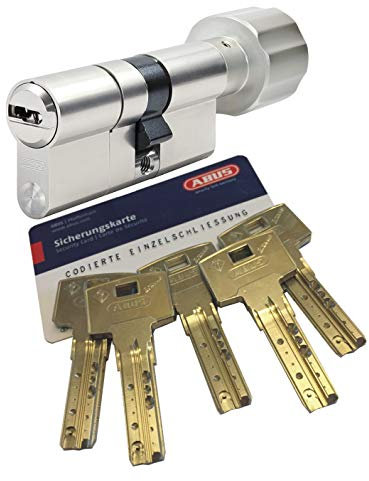 ABUS Bravus.3000 MX Knaufzylinder mit Sicherungskarte und 5 Schlüssel, Länge (a/b) 40/K40mm (c=80mm) K=Knaufseite, modulare Bauweise MX erhöhter Bohr/Zieh- u. Abreißschutz