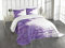 ABAKUHAUS Blume Tagesdecke Set, Magische Iris Blütenblätter, Set mit Kissenbezug Mit Digitaldruck, für Einzelbetten 170 x 220 cm, Violett Weiß